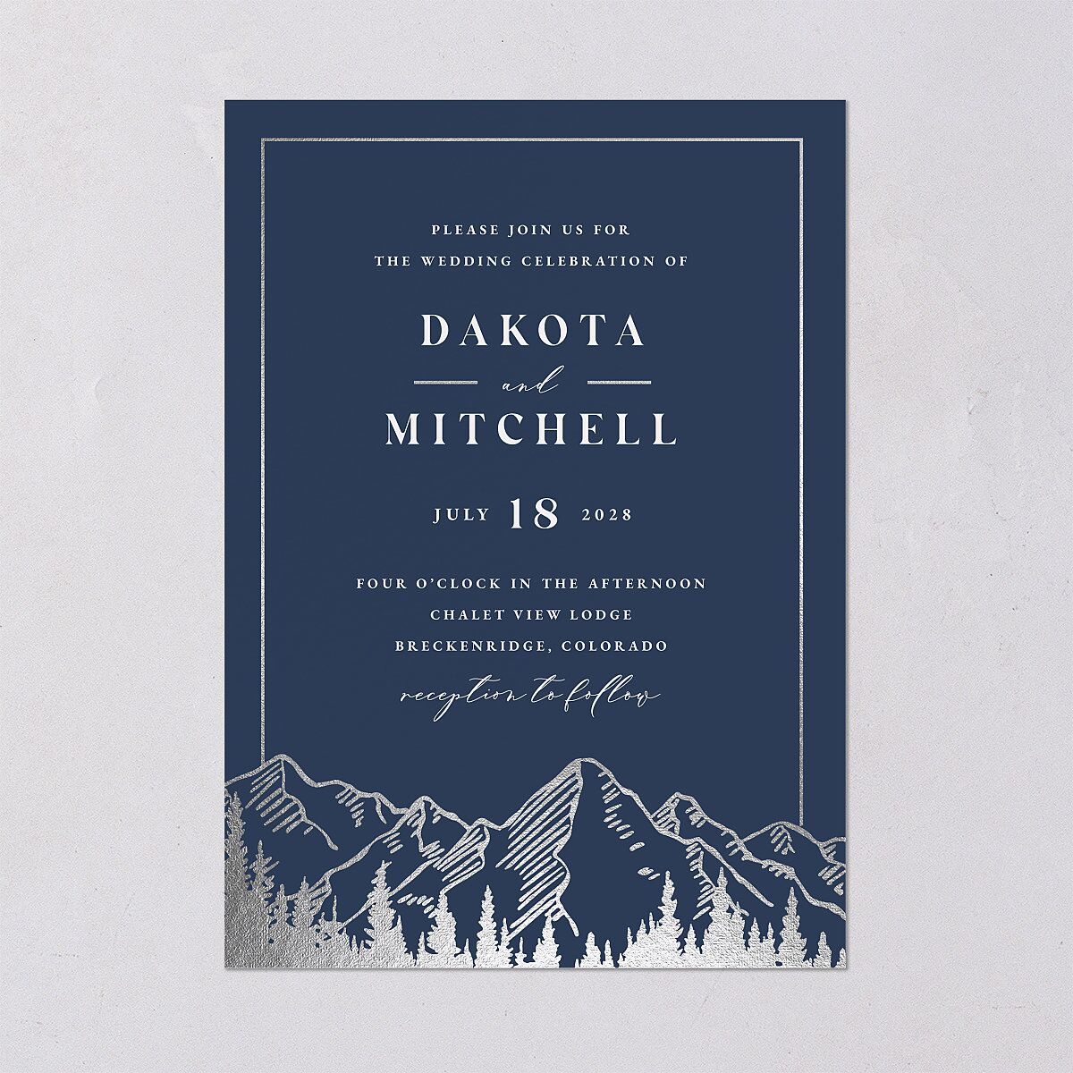 Mountain Escape Wedding Invitations — view 2