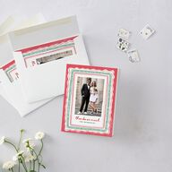 Whimsical Painted Holiday Border Thank You Cards Scarlet