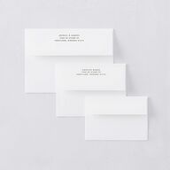 Pressed Leaves Save The Date Card Envelopes White Thyme Both Recipient and Return Addresses Signature Standard