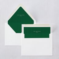 Classic Holiday Stripes Euro Envelope Liners Jewel Green Luxe