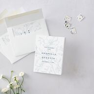 Classic Floral Thank You Cards Dusty Blue