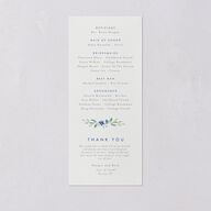 Watercolor Crest Wedding Programs Cornflower Signature