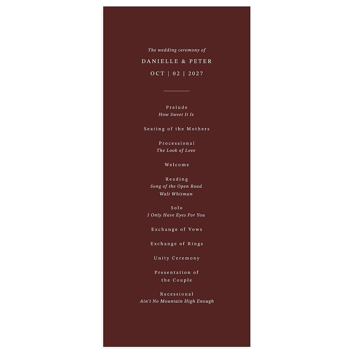 Photo Vow Wedding Programs