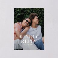 Elegant Snapshot Wedding Response Cards Pure White Signature Standard