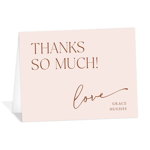 Nothing Fancy Bridal Shower Thank You Cards Peony
