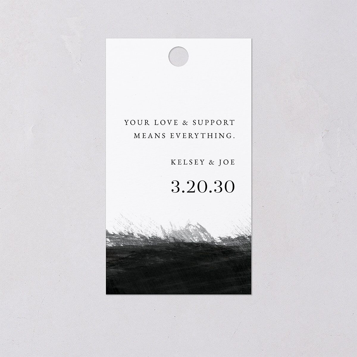 Painted Minimal Favor Gift Tags Midnight Signature