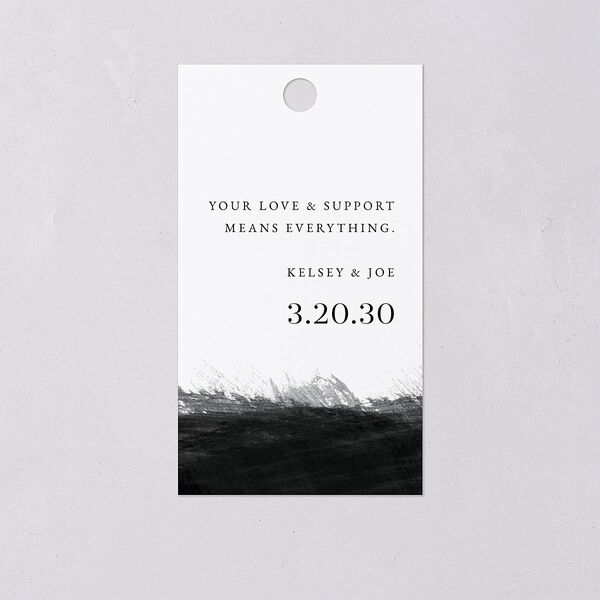 Painted Minimal Favor Gift Tags Midnight Signature