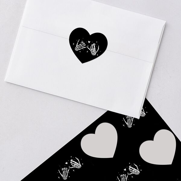 Til Death Do We Disco Wedding Stickers Licorice Heart