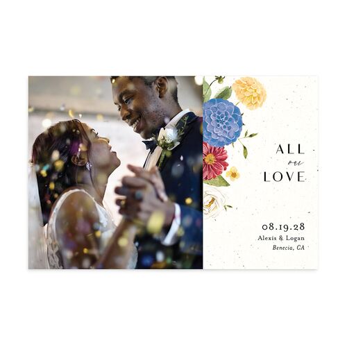 Blooming Dahlias Thank You Postcards Regency Blue