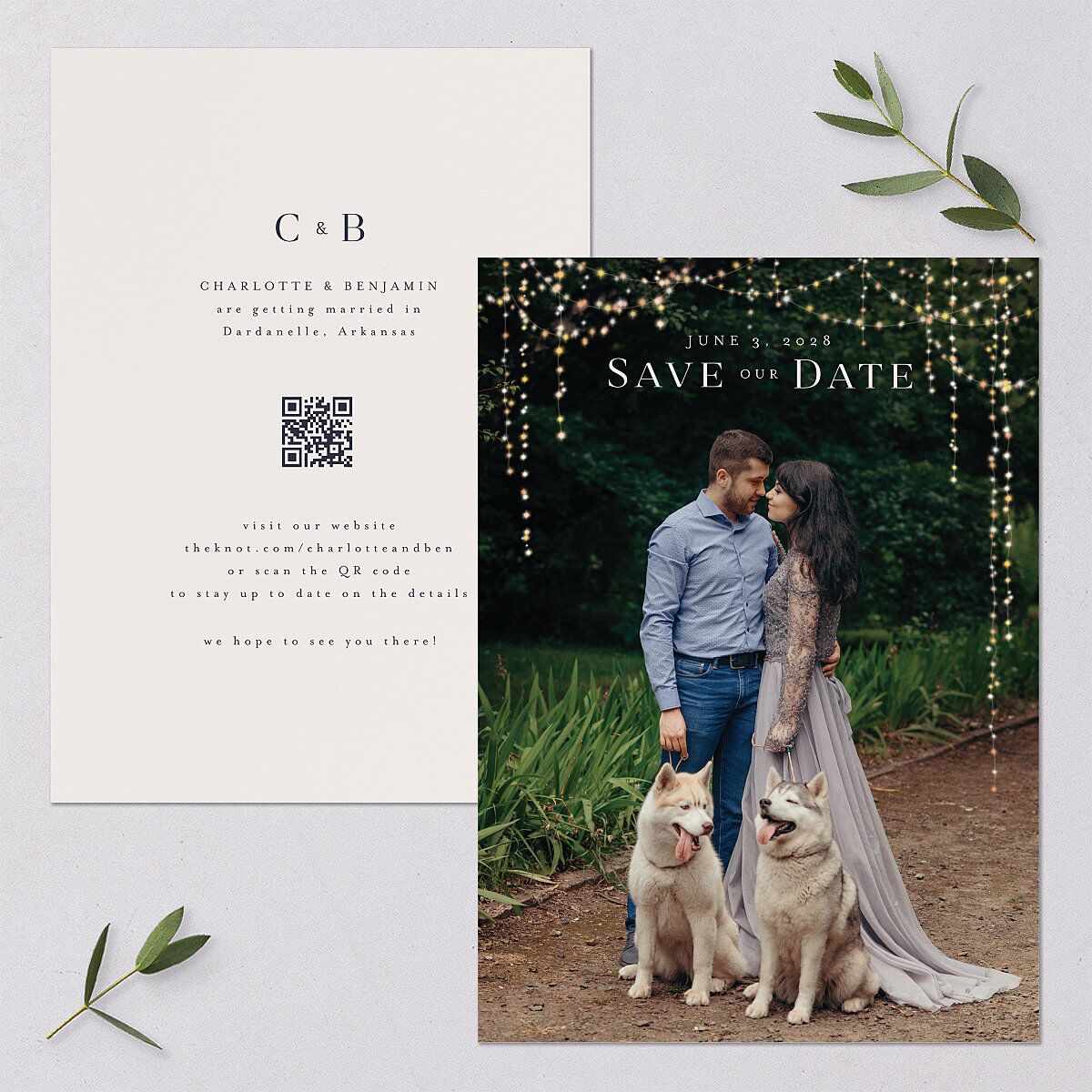 Enchanted Evening Save the Date Cards — view 1