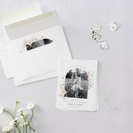 Wildflower Photo Save the Date Petite Cards Lilac Signature smooth Blank No Standard