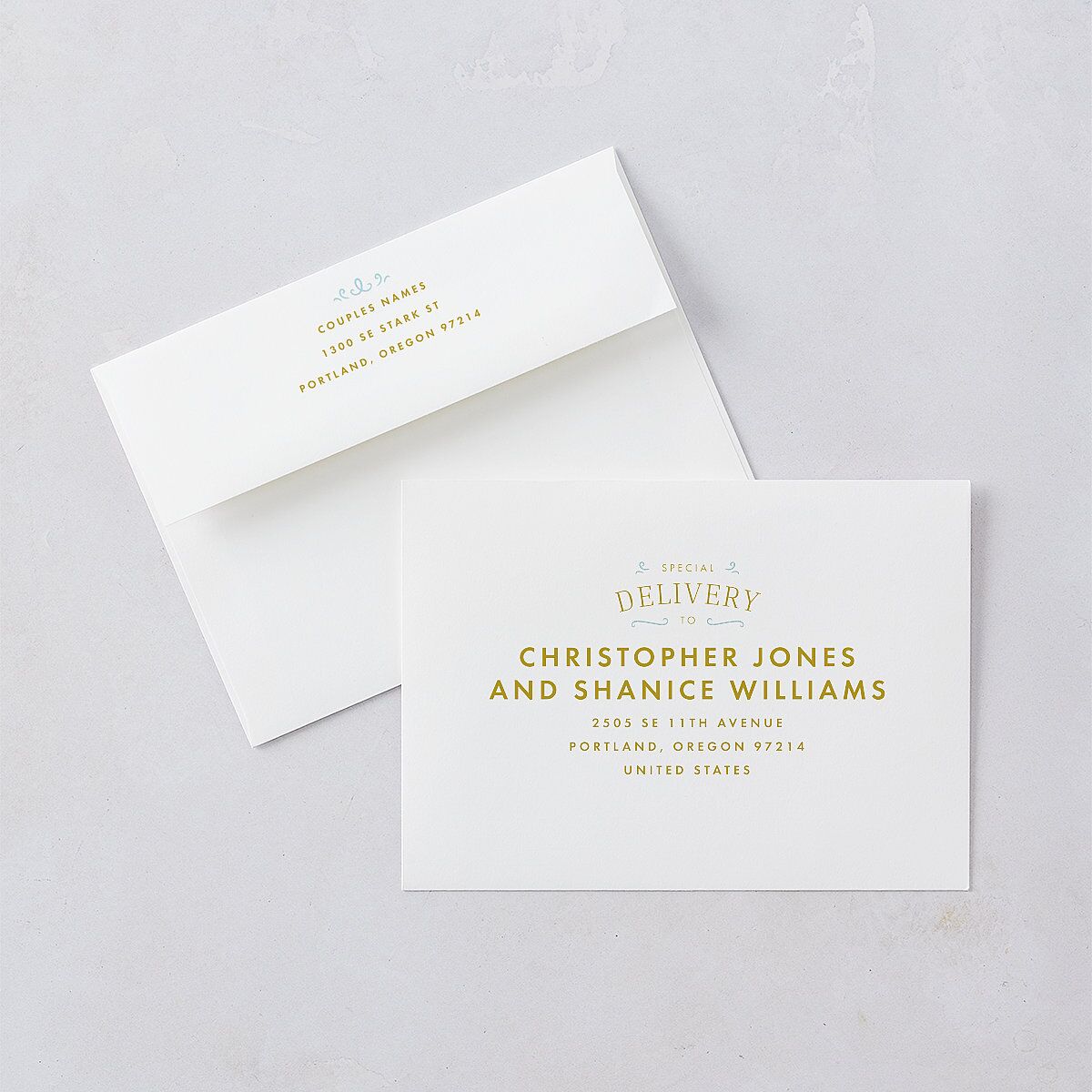 Cinematic Save the Date Cards Ultramarine Signature smooth Blank No