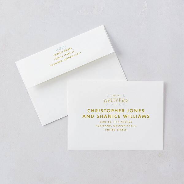 Cinematic Save the Date Cards Ultramarine Signature smooth Blank No