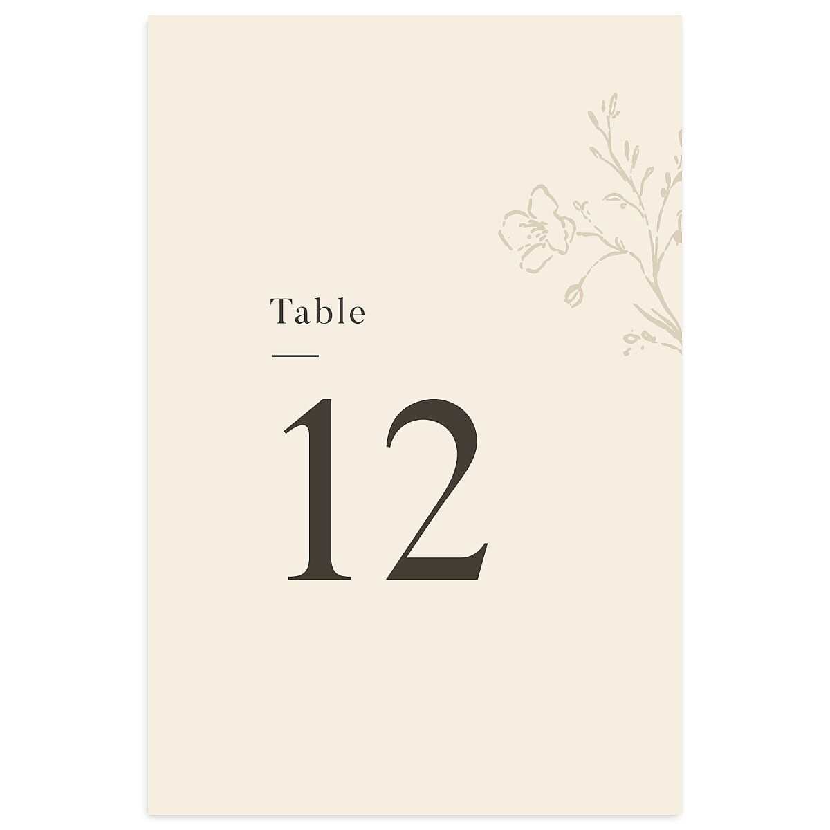 Rustic Monogram Table Numbers