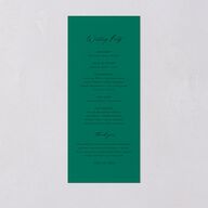 Peacock Nouveau Wedding Programs Gold Linen Signature