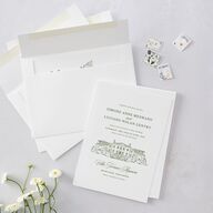 Your Own Classic Italian Venue Wedding Invitations Dark Camo Signature Blank No Standard