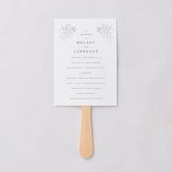 Floral Adornment Fan Programs Dusty Blue Signature Standard