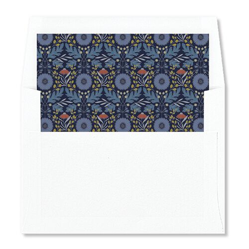 Ornate Garden Envelope Liners Sapphire Standard