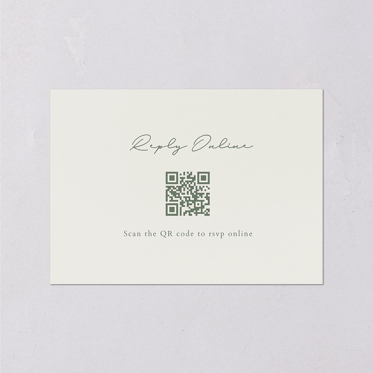 Rustic Botanical Frame Wedding Response Cards Moss Signature Standard