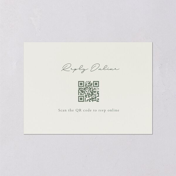 Rustic Botanical Frame Wedding Response Cards Moss Signature Standard