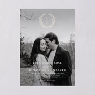 Branches Monogram Wedding Invitations Linen Signature Blank No Standard