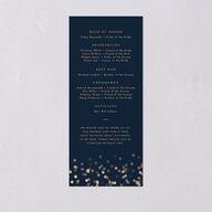 Elegant Glow Wedding Programs Navy Signature