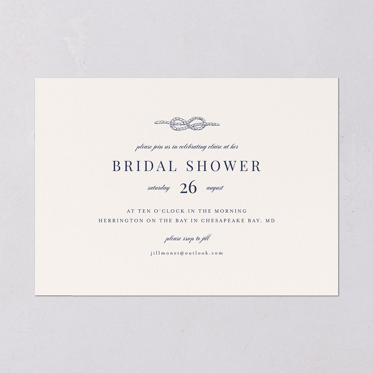 Elegant Lighthouse Foil Bridal Shower Invitations — view 2