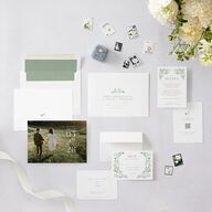 Greenery Altar Save the Date Cards Thyme Signature smooth Blank No Standard