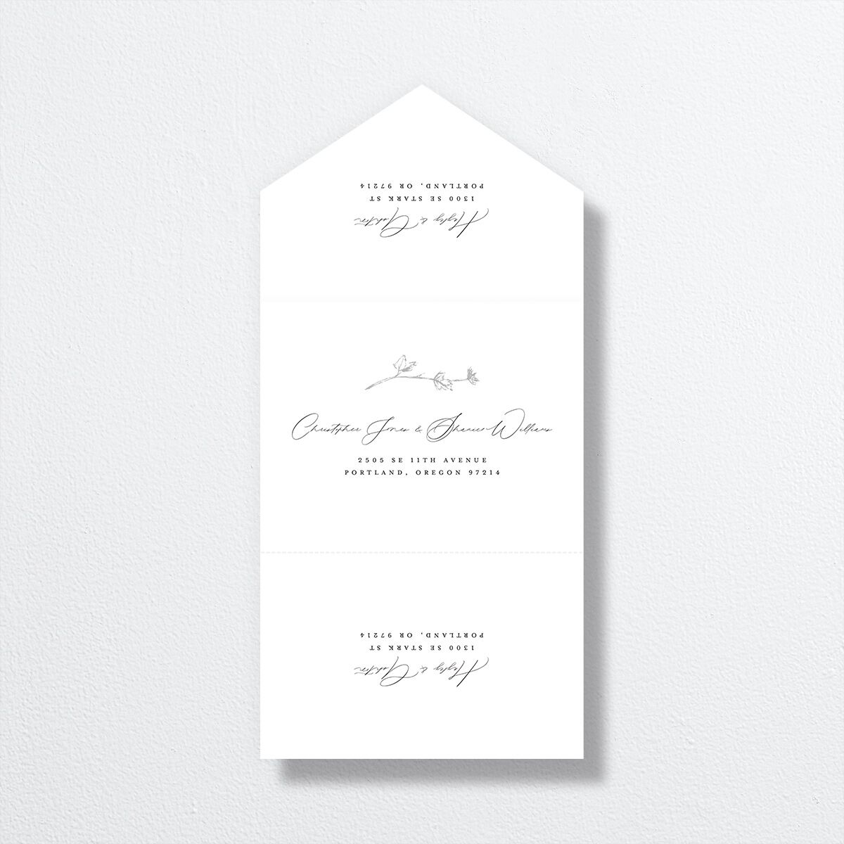 Shining Leaves All-in-One Wedding Invitations — view 2