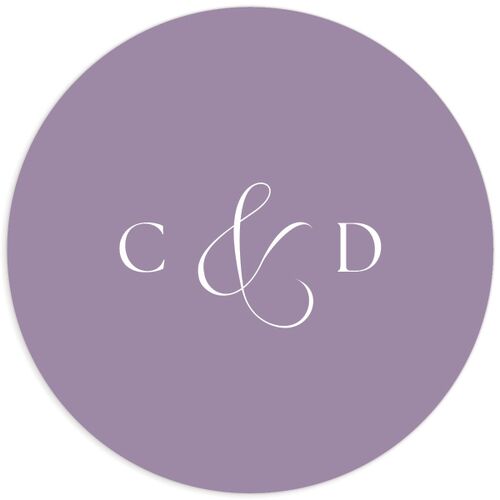 Vintage Bow Wedding Stickers Orchid Sticker