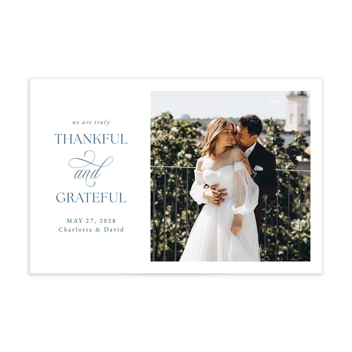 Vintage Bow Thank You Postcards