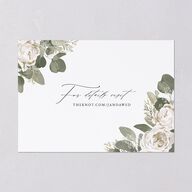 Romantic Roses Save The Date Cards Off-White Signature smooth Blank No Standard