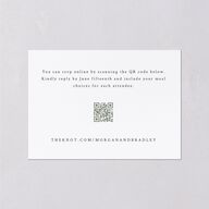 Botanical Accent Foil Wedding Response Cards Hunter Green Gold Signature Standard