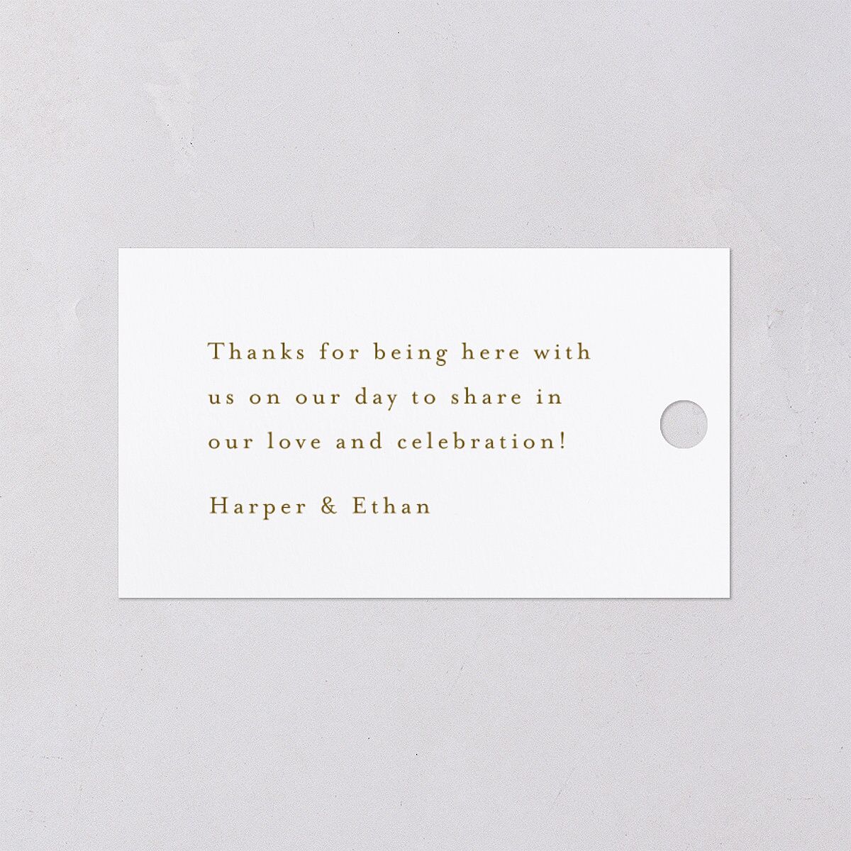 Fall Garland Favor Gift Tags Rose Gold Peony Signature