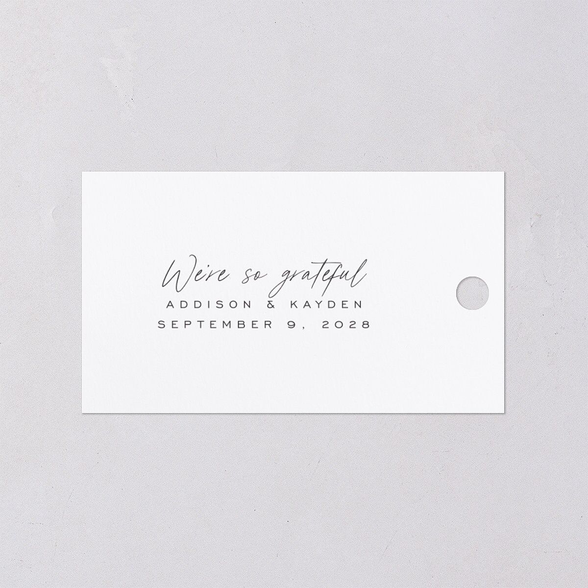 Metallic Edge Favor Gift Tags Gold Pure White Signature