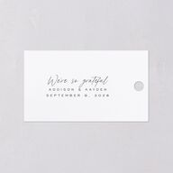 Metallic Edge Favor Gift Tags Gold Pure White Signature