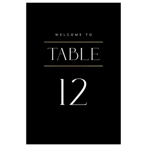 Estate Table Numbers Gold Licorice Signature