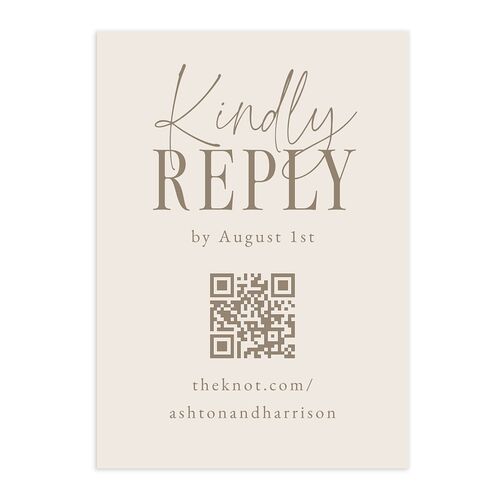 Timeless Lockup QR Code RSVP Cards Mocha Signature Standard