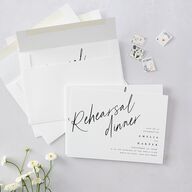 You Are Mine Rehearsal Dinner Invitations Pure White Signature Blank Standard