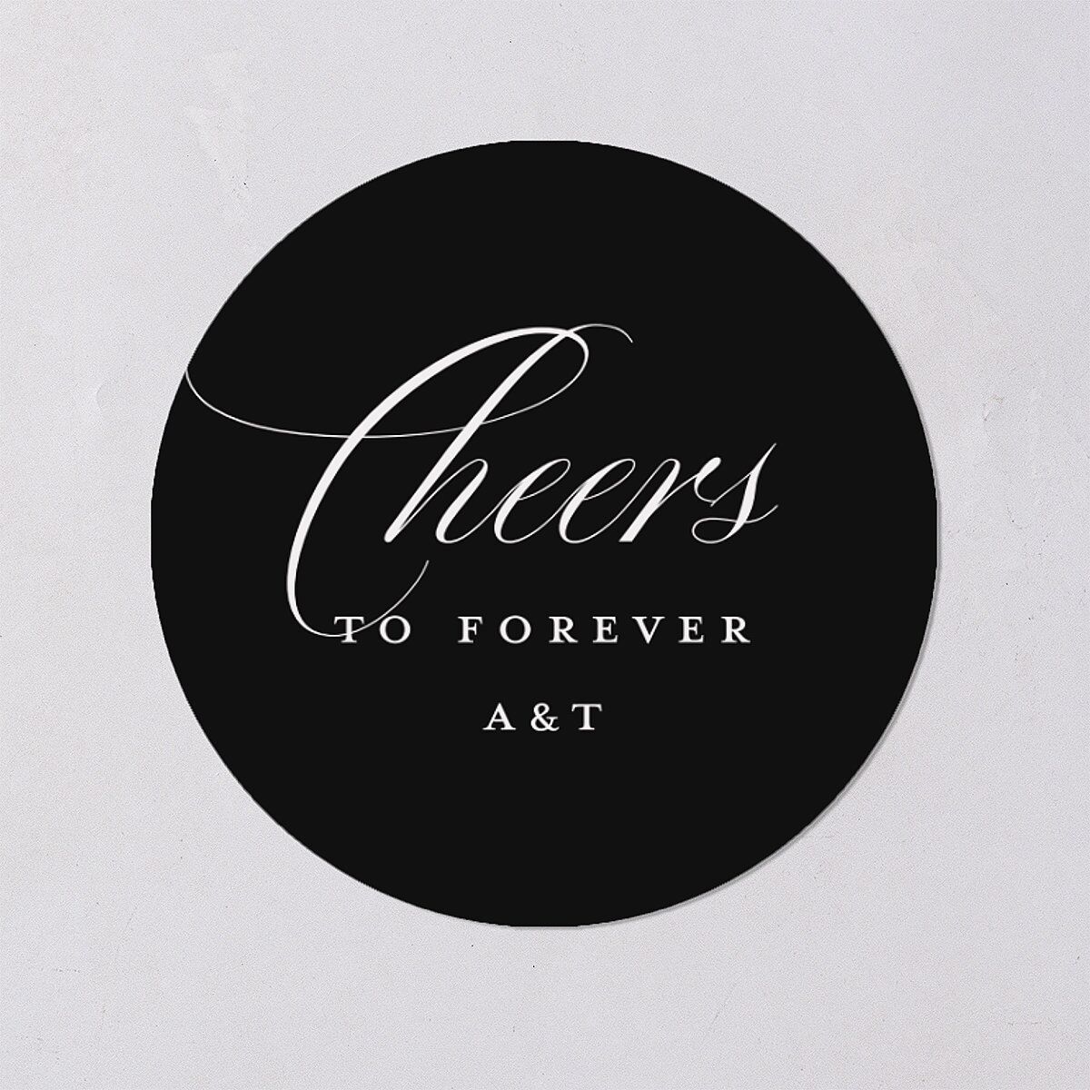 Classic Capture Engagement Party Stickers Midnight Circle
