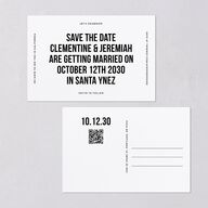 Bold Modern Announcement Save the Date Postcards Pure White