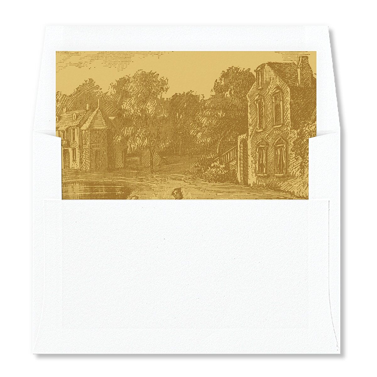 Vintage Toile Foil Envelope Liners