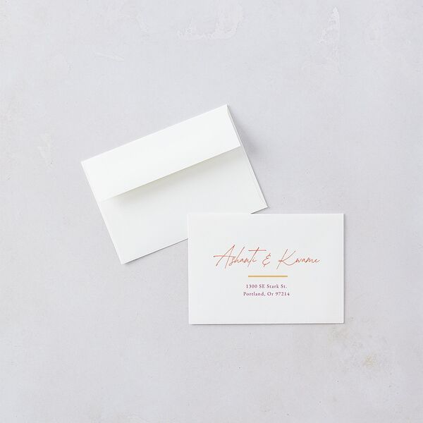 Ankara Print Wedding Response Cards Gold Marigold Signature Standard