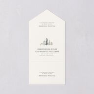Elegant Mountain Border All-in-One Wedding Invitations Meadow Signature Light Both Recipient and Return Addresses No