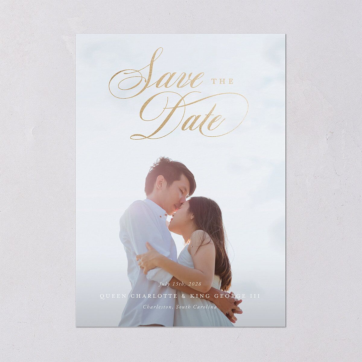 Rose Garden Crest Save the Date Cards by Bridgerton — view 2