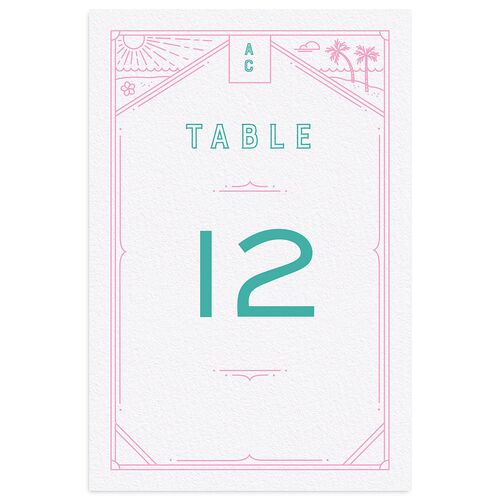 Iconic Beach Table Numbers Lily Signature