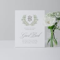 Luxury Floral Monogram Bar Bended Tabletop Sign X-small Cotton Standard Plastic XS Tabletop Bar