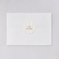 Timeless Happy Holiday Photo Holiday Stickers Pure White Circle
