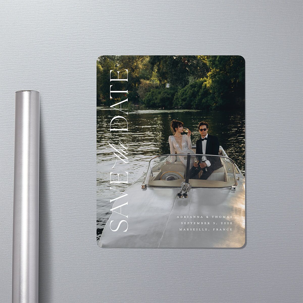 Classic Capture Save The Date Magnets Midnight Magnet Paper