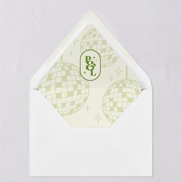Colorful Retro Stripes Euro Envelope Liners Sea Foam Luxe